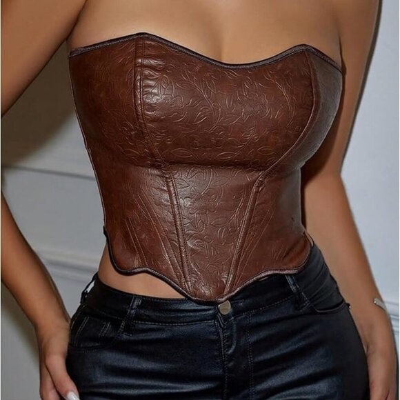 K Lace Up Tube Crop Top - Picture 4 of 4